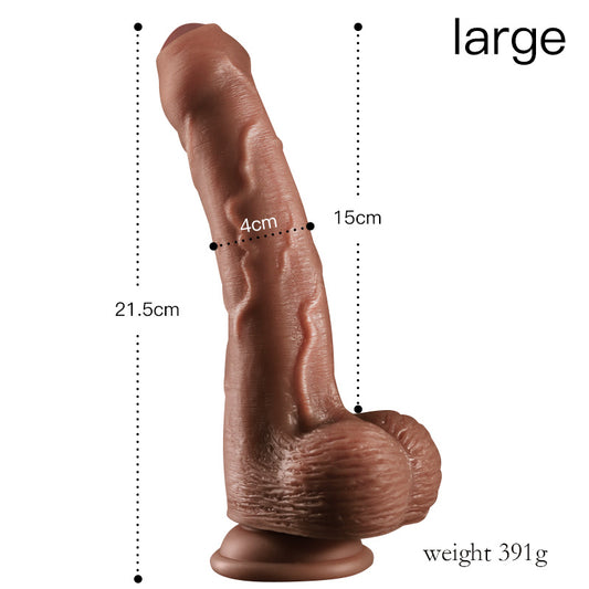 Artificial Foreskin Simulation Penis Soft Silicone Dildo