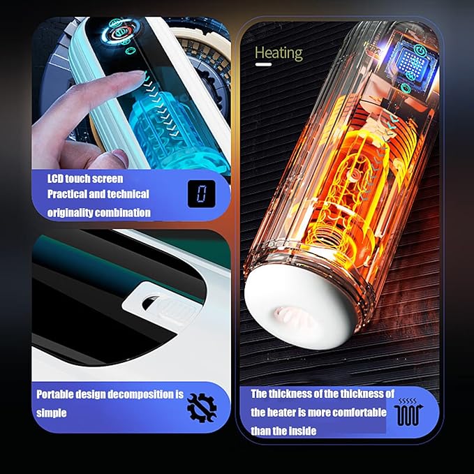 Fully Automatic Telescopic Vibration Heating Male Masturbator