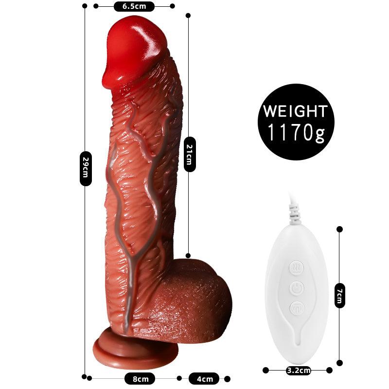 11.42" G-spot Dildo Vibration Stretch Giant Dildo