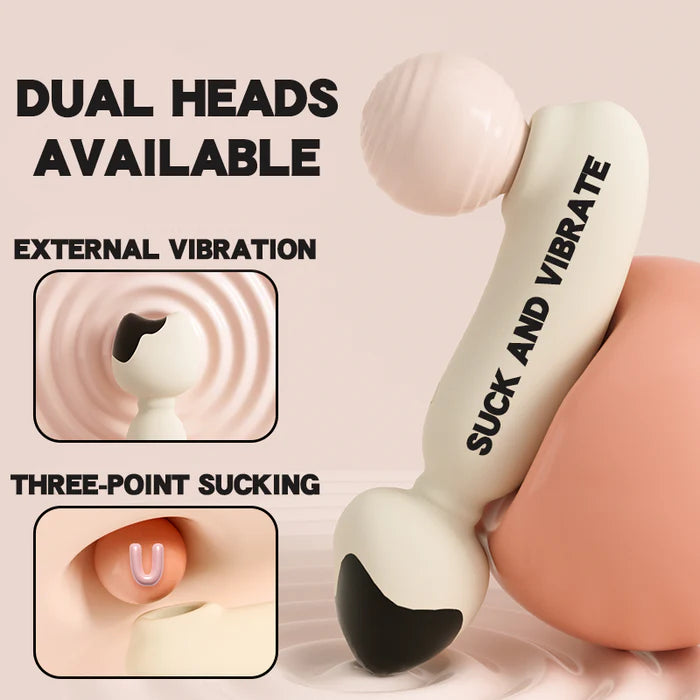 Cat 2 in1 Wand Vibrator & Sucker