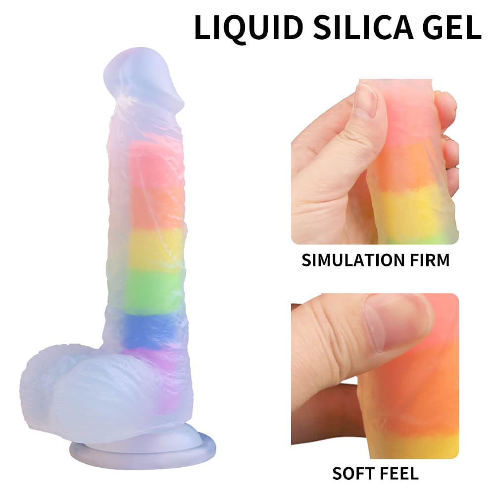 Jelly Silicone Colorful Lifelike Large Dildo