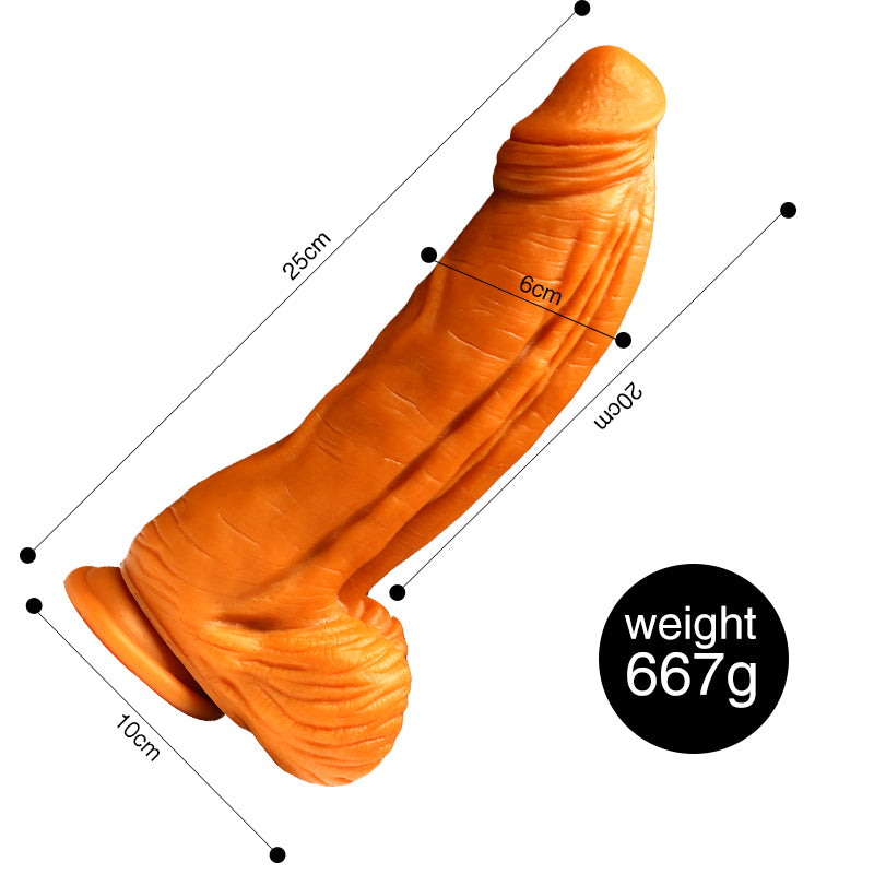 9.84" Huge Realistic Monster Silicone Dildo