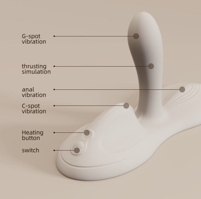 Zalo Flora App Controlled Thrust Vibrator - Ivory