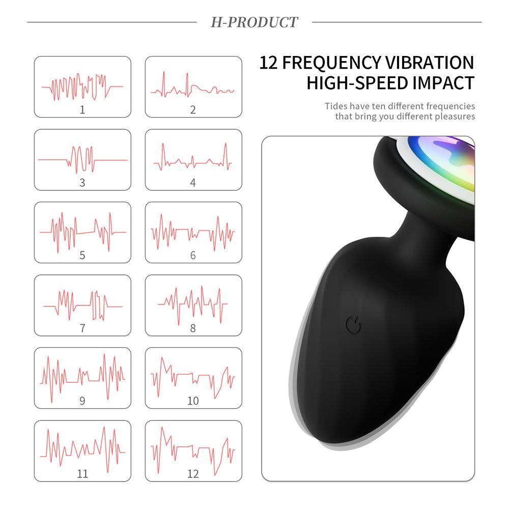 Butterfly Butt Plug Remote Control Led Light Up Anal Plug
