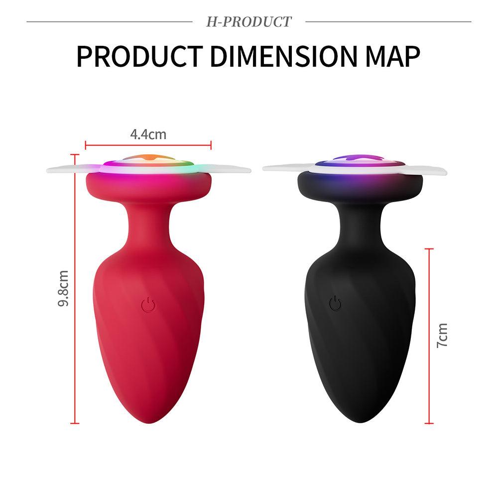 Butterfly Butt Plug Remote Control, LED Sync & Body-Safe Silicone LuxZena Butterfly Butt Plug Remote Control, LED Sync & Body-Safe Silicone LuxZena
