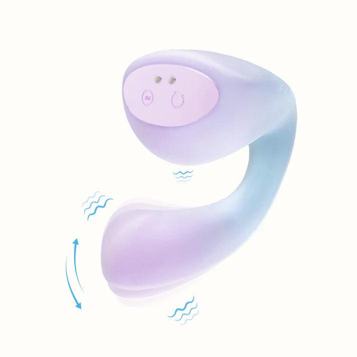 Weiblicher Körpervibrator, eiförmiger Dual Shock Swing Vibrator