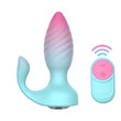 Gradient Color Vibrating Wireless Remote Control Jewel Anal Plug