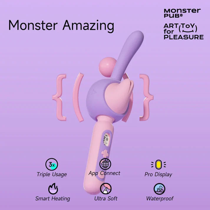 Monster AV Vibrator App-Controlled 3 in 1