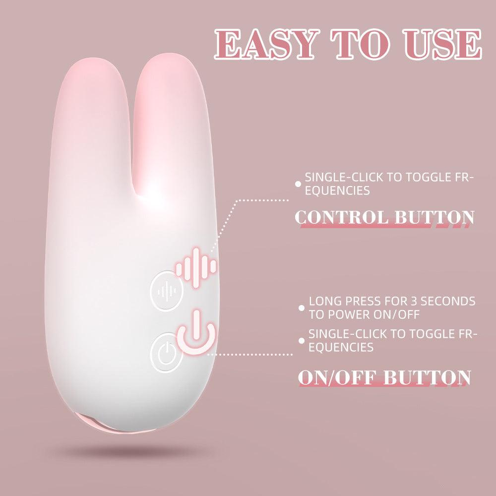 S-HANDE Mini-Klitoris-Nippelvibrator mit Hasenohren