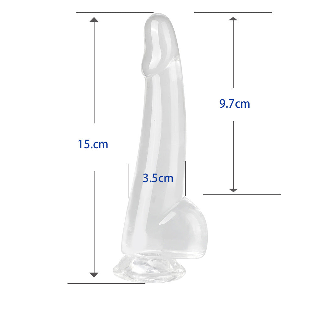 Jelly Soft Silicone Penis Realistic Dildo With Suction Cup And Scrotum