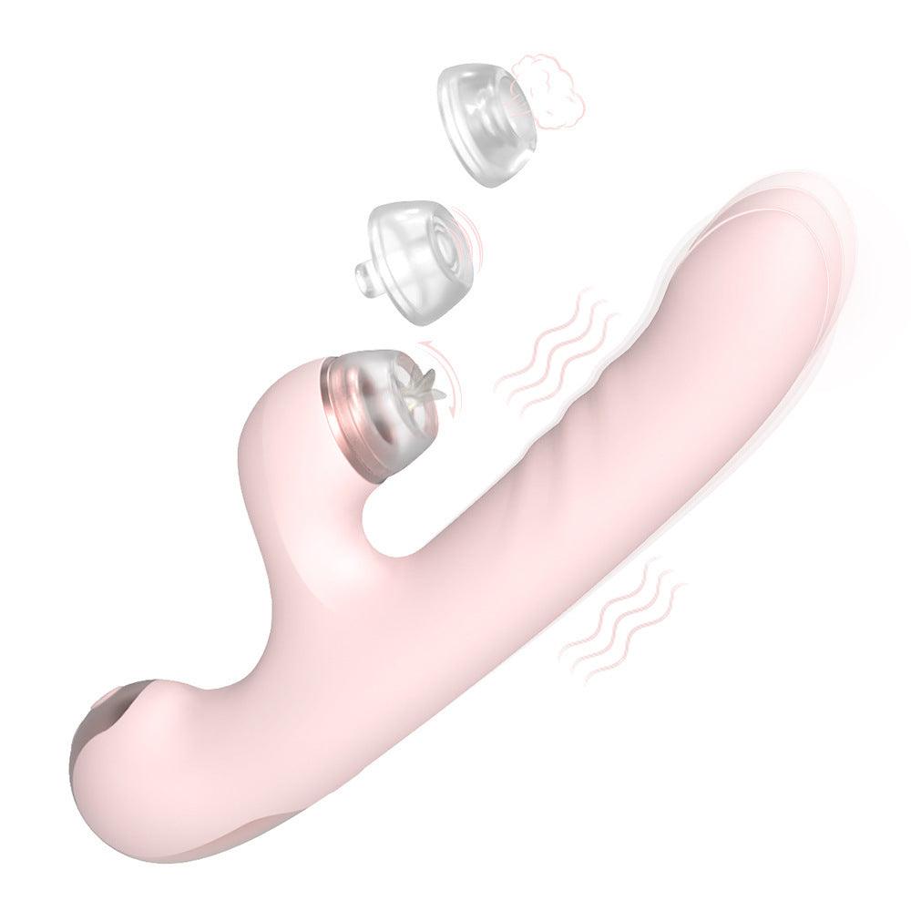 Teleskop-Masturbator für Frauen, Zungenleck-Vibrator, AV-Stick