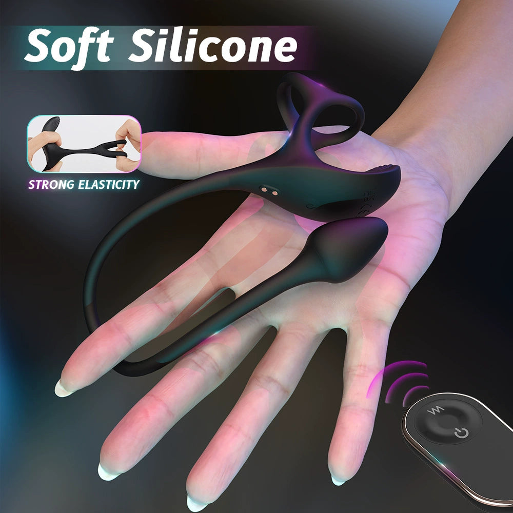 Remote Control Prostate Massager  Male Masturbator With Penis Ring