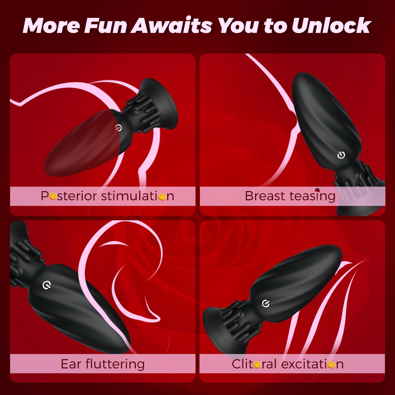 10-Frequency Remote Control Spiral Rotating Anal Plug