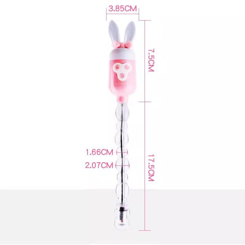 9 Bead Rabbit Anal Vibrator Pull Bead Anal Plug