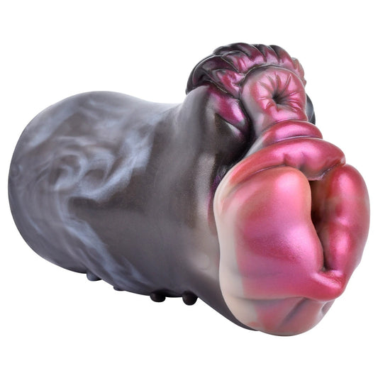 Simulated Animal Dual Channel Handheld Masturbator Cup