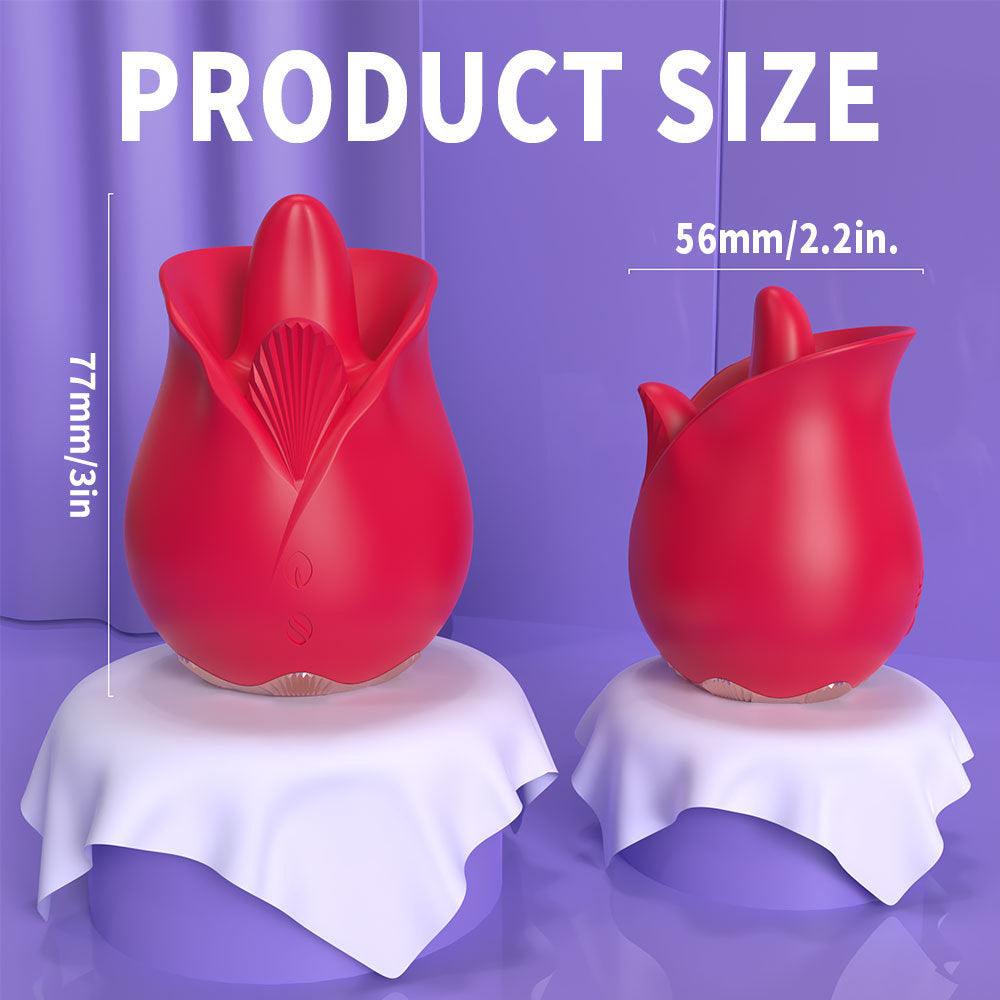 Roman Rose Vibrator 9-Frequenz Zungenleck-Doppelvibrator