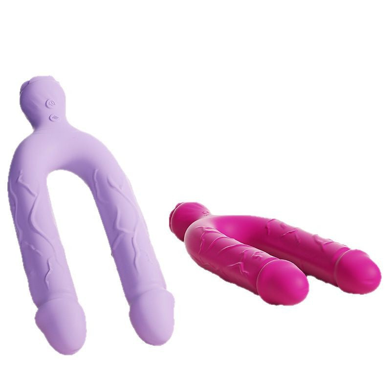 Three-Head Resonance Realistic Silicone Vibrator for Women