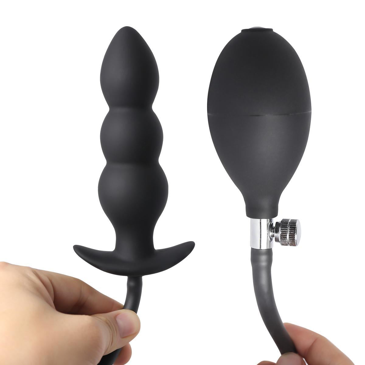 Silicone Inflatable Anal Plug Beads