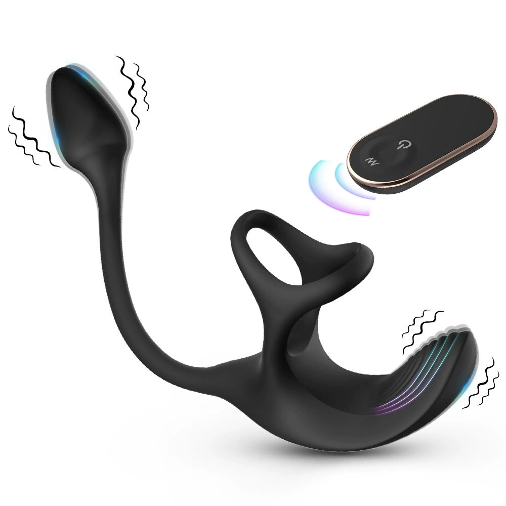 Remote Control Prostate Massager  Male Masturbator With Penis Ring
