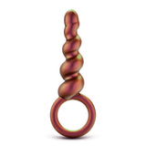 Blush 5.25 Inch Butt Plug Spiral Ring Copper