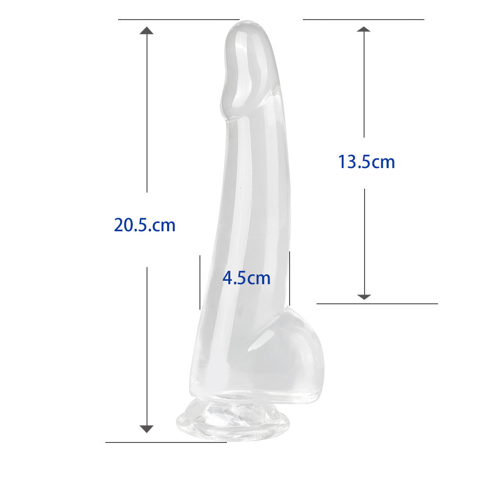 Jelly Soft Silicone Penis Realistic Dildo With Suction Cup And Scrotum