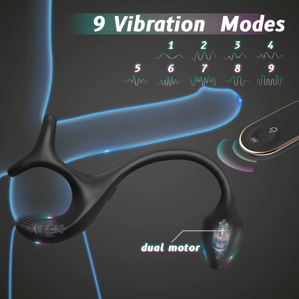 Remote Control Prostate Massager  Male Masturbator With Penis Ring
