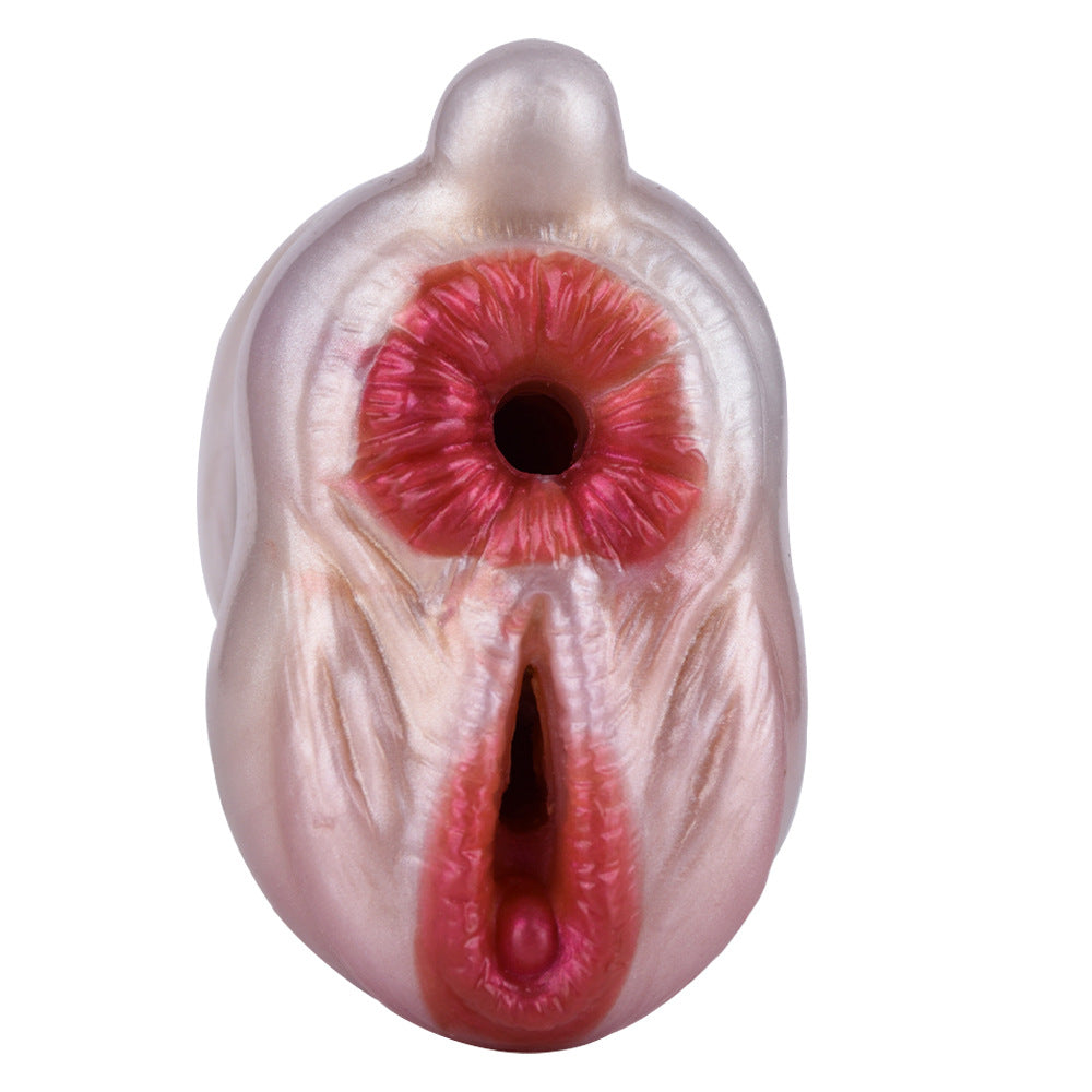 Soft Gel Animal Cow Mold Double-pass Penis Exercise Male Masturbator