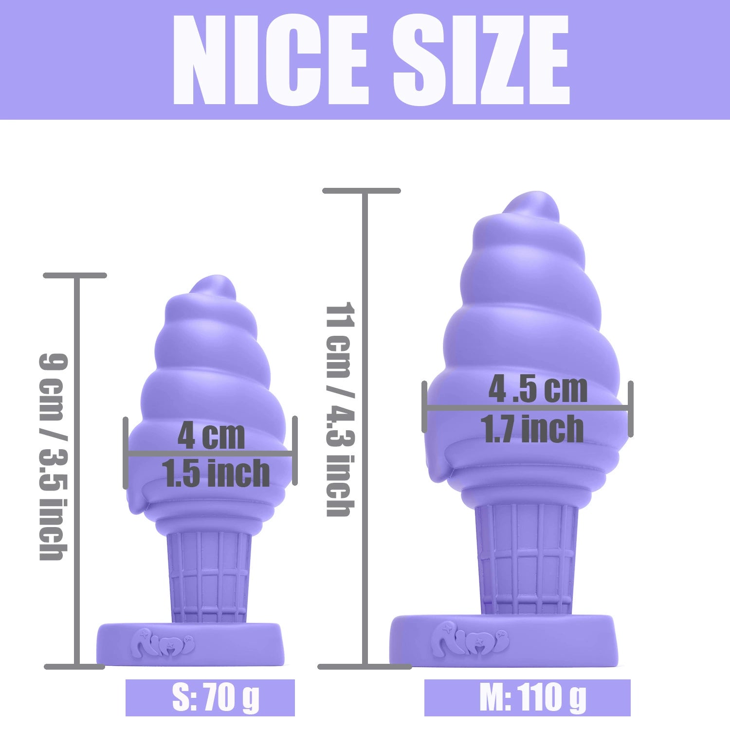 Aimitex Ice Cream Silicone Butt Plug Anal Dilation Plug