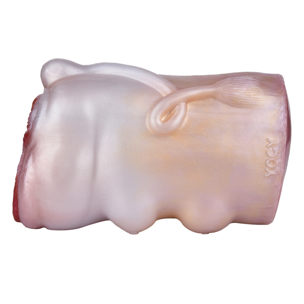 Soft Gel Animal Cow Mold Double-pass Penis Exercise Male Masturbator