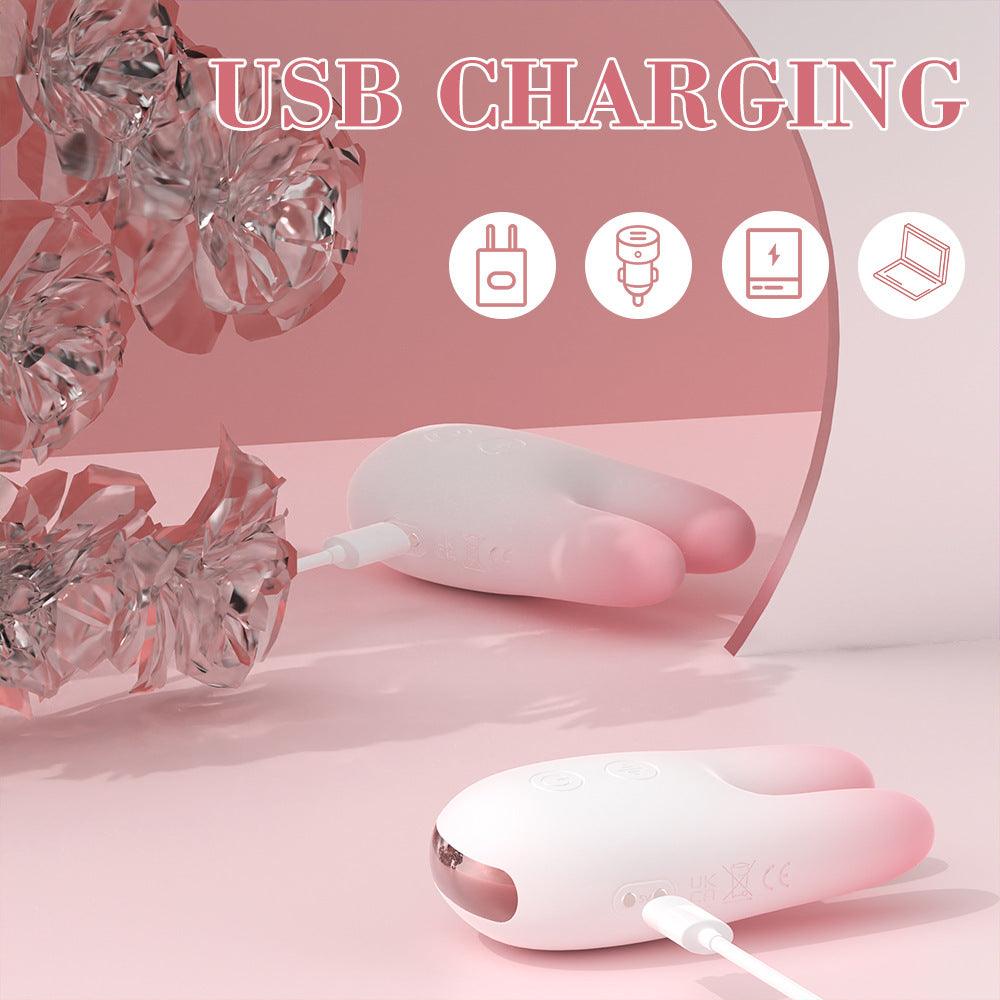 S-HANDE Mini-Klitoris-Nippelvibrator mit Hasenohren