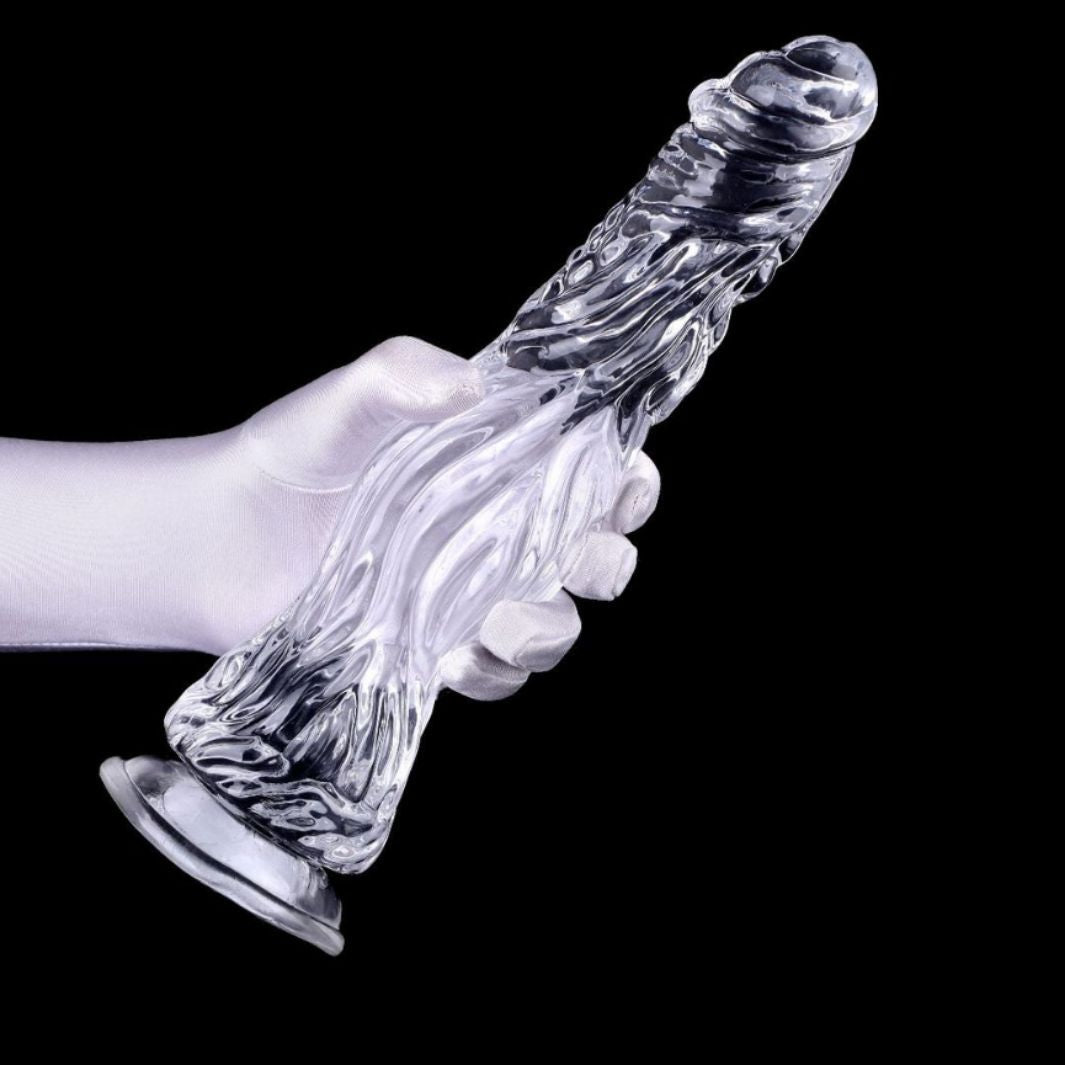 Super Large Crystal Dildo Realistic Penis Suction Cup Anal Plug