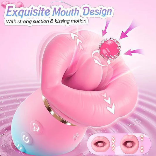 Red Lips Mouth APP Female Tongue Licking Sucking Milk Licking Vibrator
