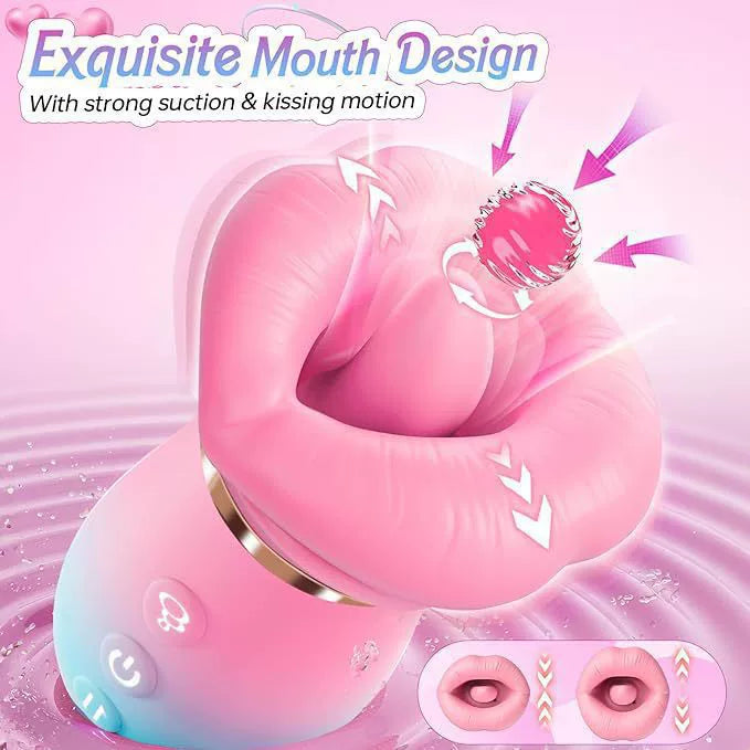 Red Lips Mouth APP Female Tongue Licking Sucking Milk Licking Vibrator