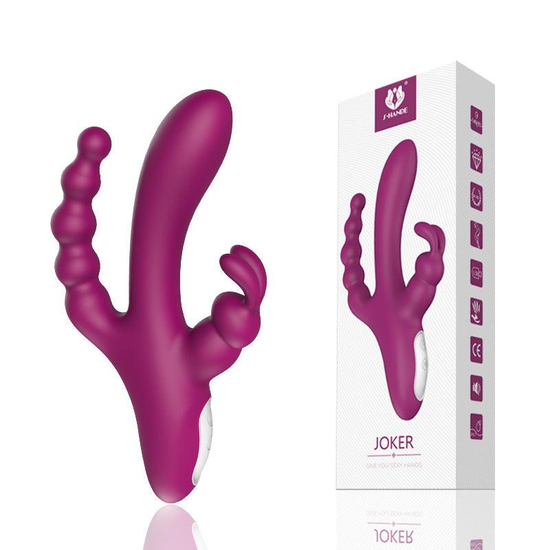 Dildo Rabbit Vibrator 3 in 1 Klitoris G-Punkt Zungenleckvibrator