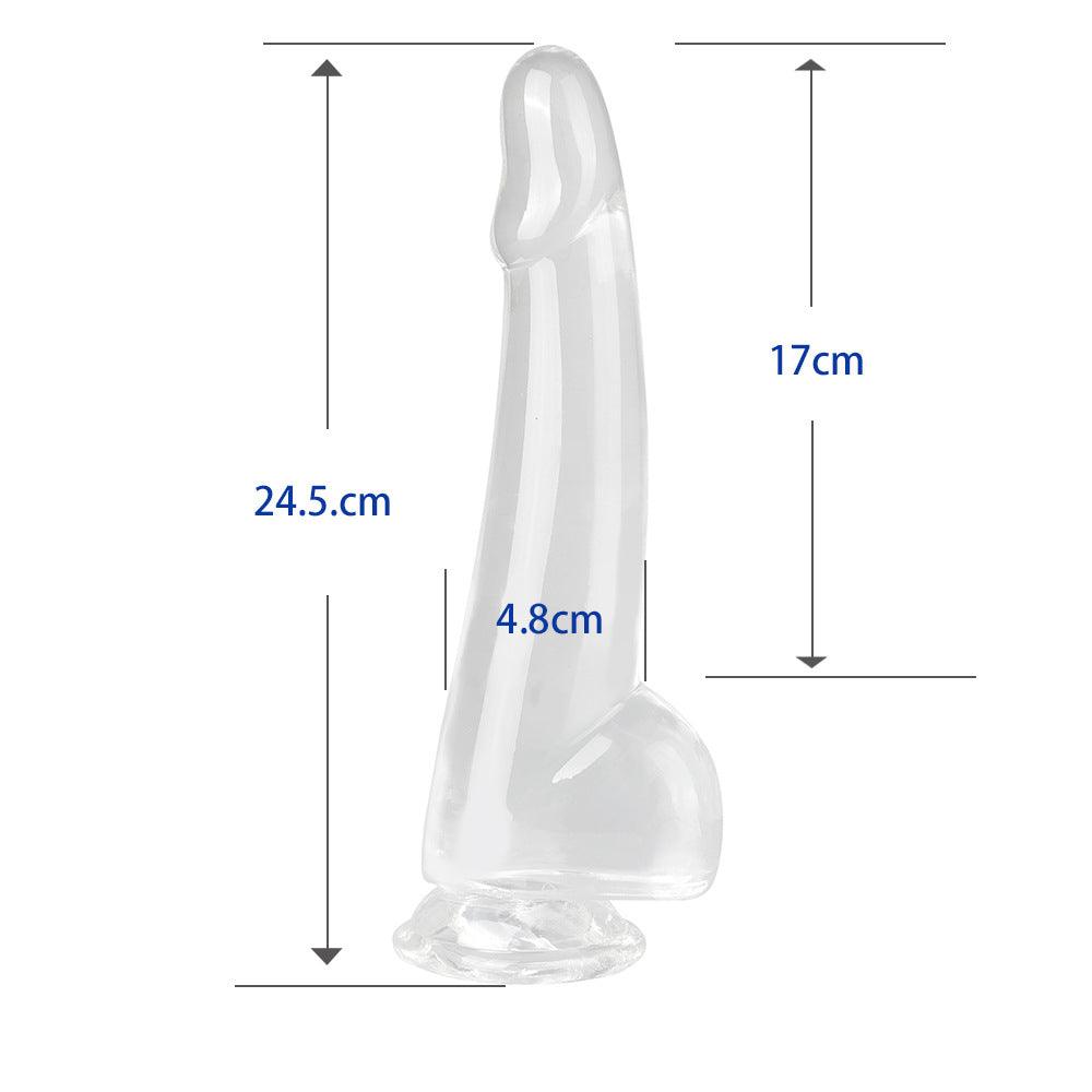 Jelly Soft Silicone Penis Realistic Dildo With Suction Cup And Scrotum