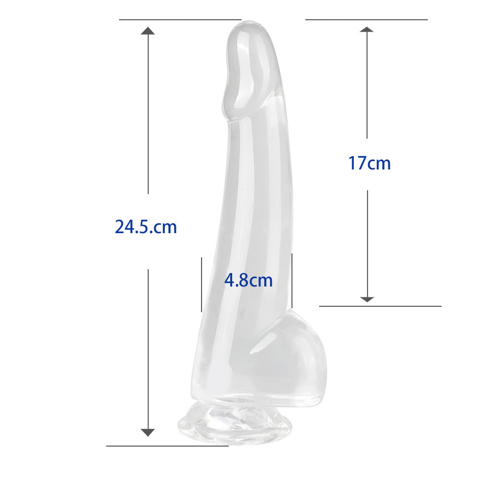 Jelly Soft Silicone Penis Realistic Dildo With Suction Cup And Scrotum