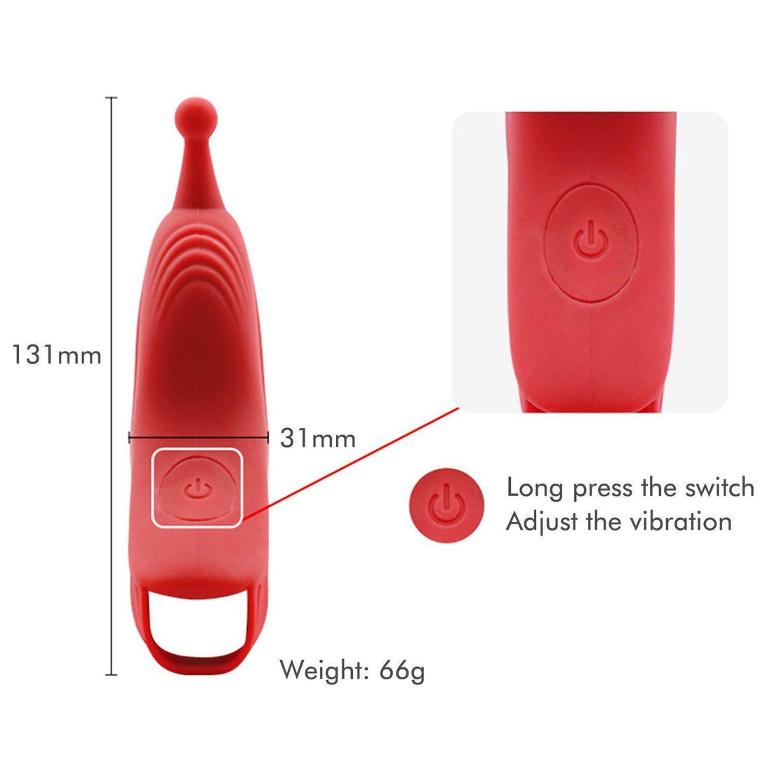 Fingerförmiger G-Punkt-Vibrator mit 9 Vibrationsmodi für erwachsene Frauen