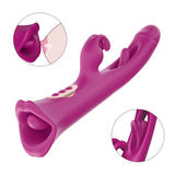 3 in 1 Rabbit-Vibrator mit Leckzunge und Schlagvibrator