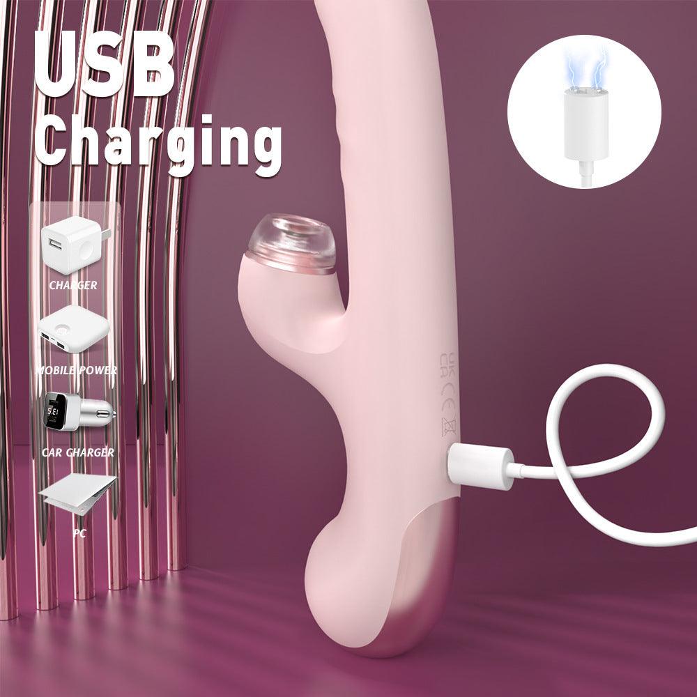 Teleskop-Masturbator für Frauen, Zungenleck-Vibrator, AV-Stick