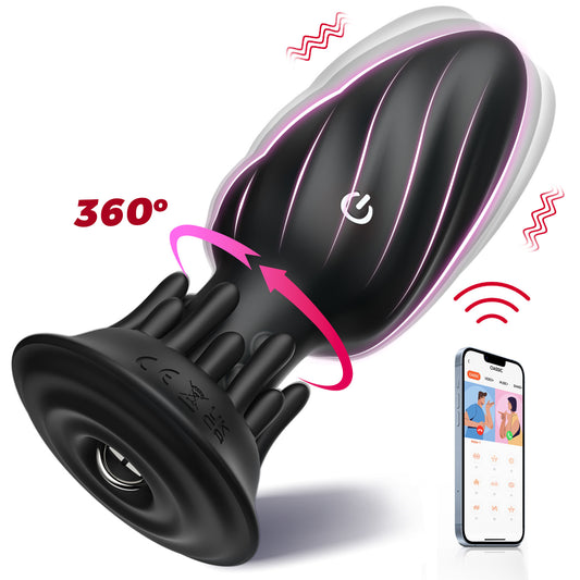 10-Frequency Remote Control Spiral Rotating Anal Plug