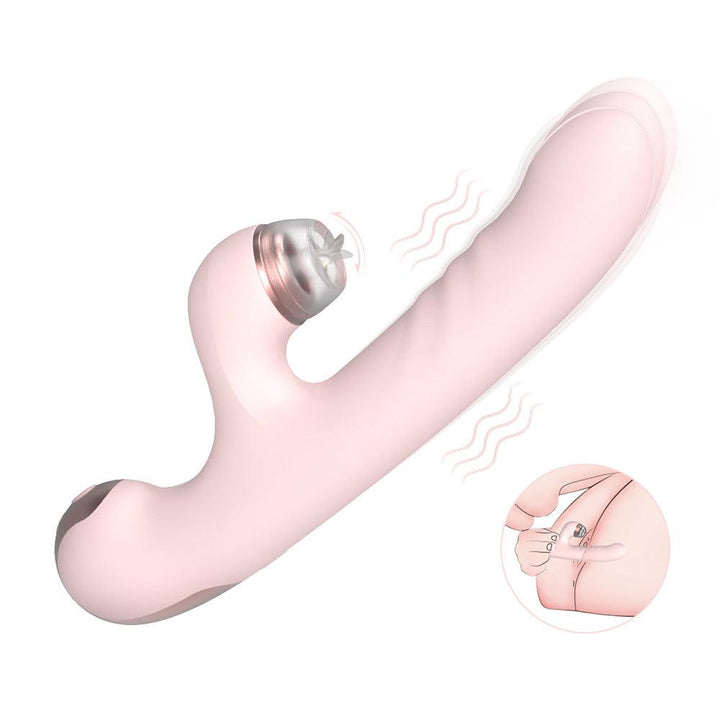 Teleskop-Masturbator für Frauen, Zungenleck-Vibrator, AV-Stick