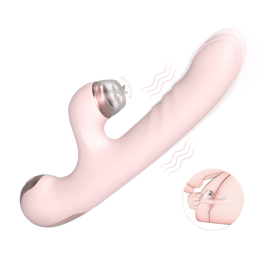 Telescopic Masturbator Female Tongue Licking Vibrator Av Stick