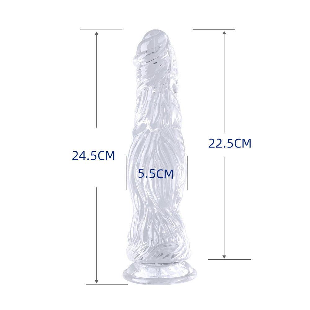 Super Large Crystal Dildo Realistic Penis Suction Cup Anal Plug