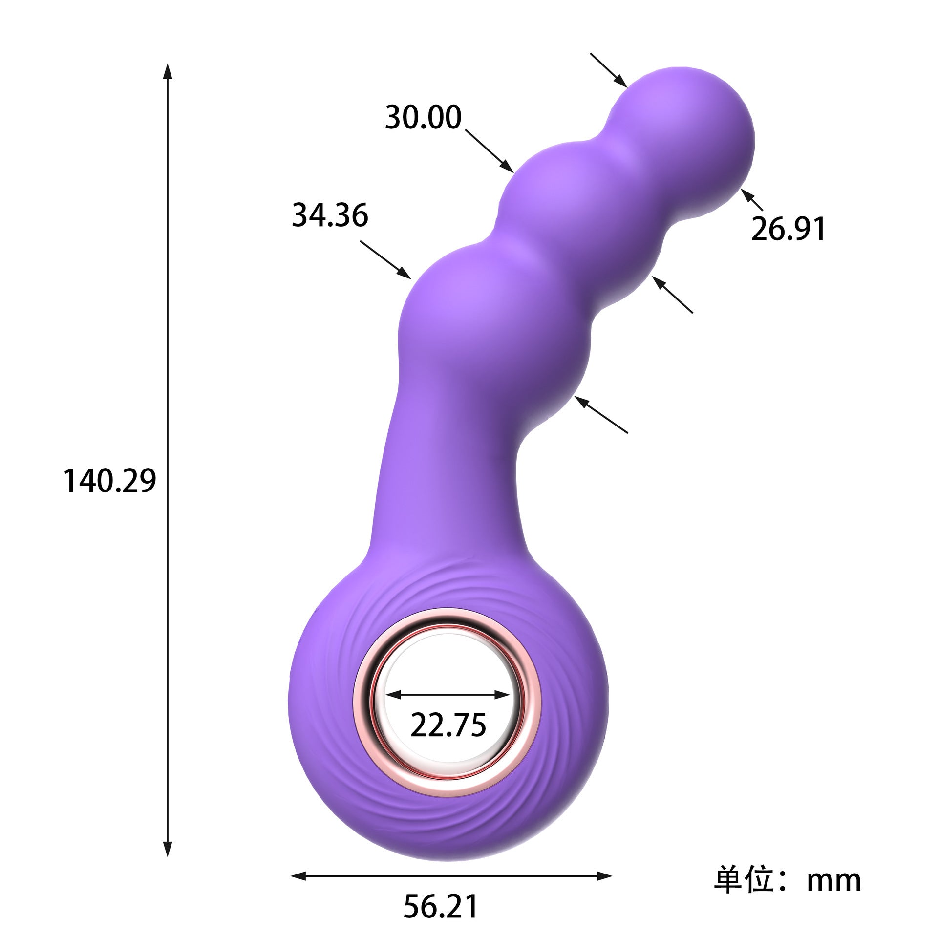 Electric Butt Plug with Beads - Anal Massage Vibrator