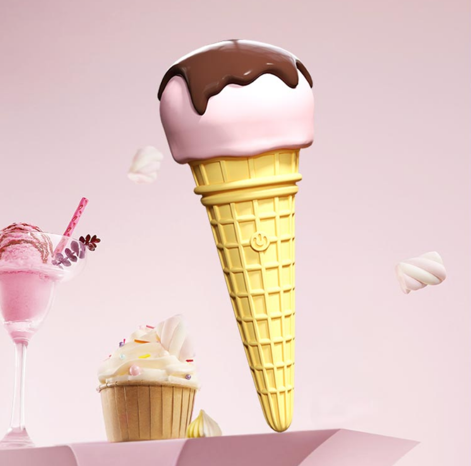 Ice cream-shaped female AV massager