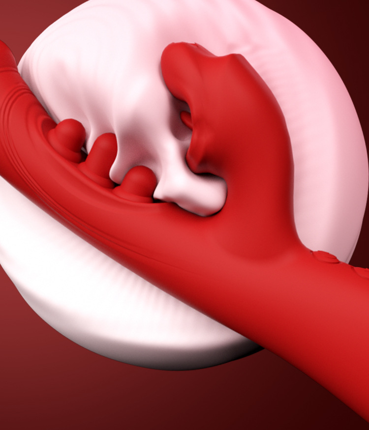 Double-Headed Three-point Slapping Tongue Licking Female Vibrator