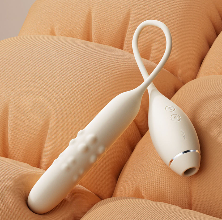 Female Sucking Telescopic Body Vibration Ball Gun Machine