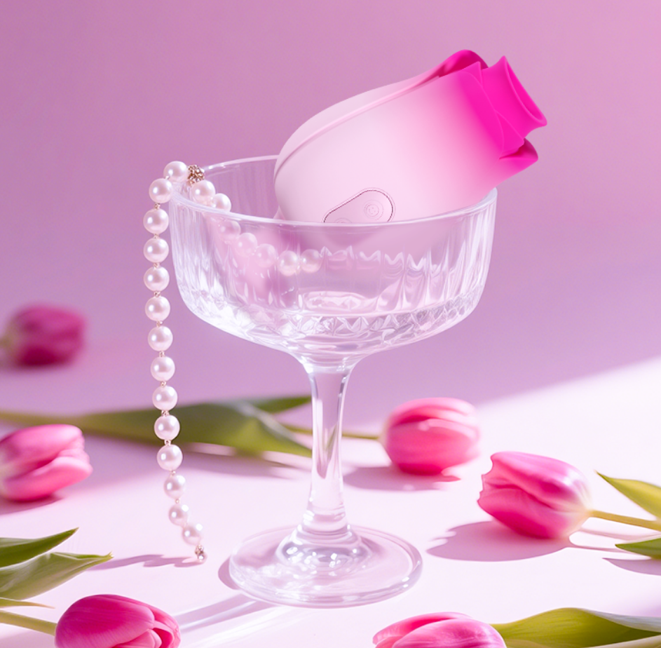 Blush Rose Sucking Tongue Licking Massager