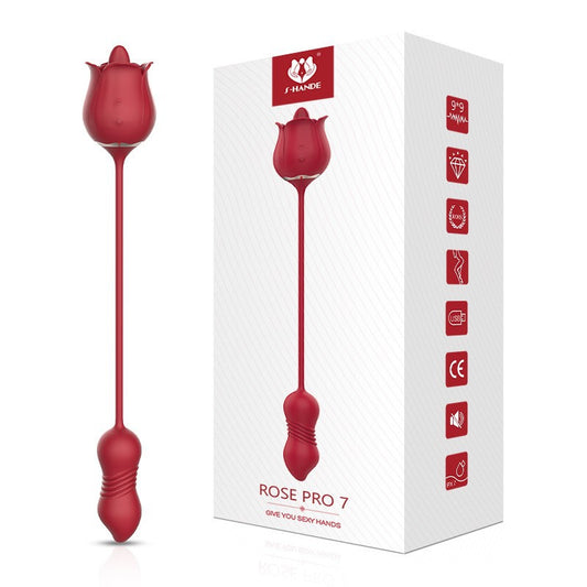 SHD s361 Rose Clit Licking Stimulator & Thrusting Egg