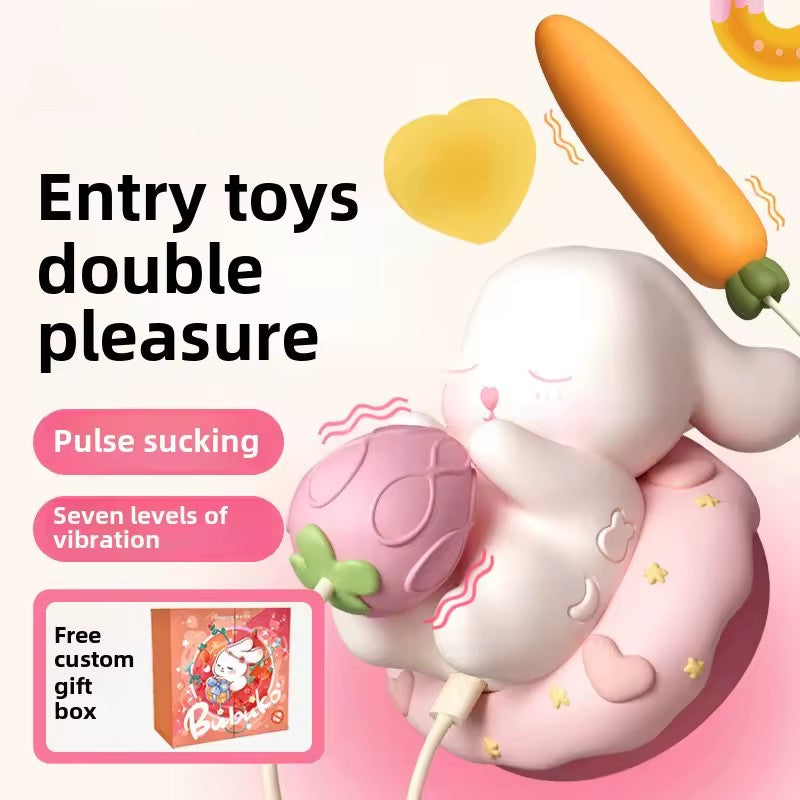 Rabbit Female Sucking Vibrator Strawberry Jumping Egg